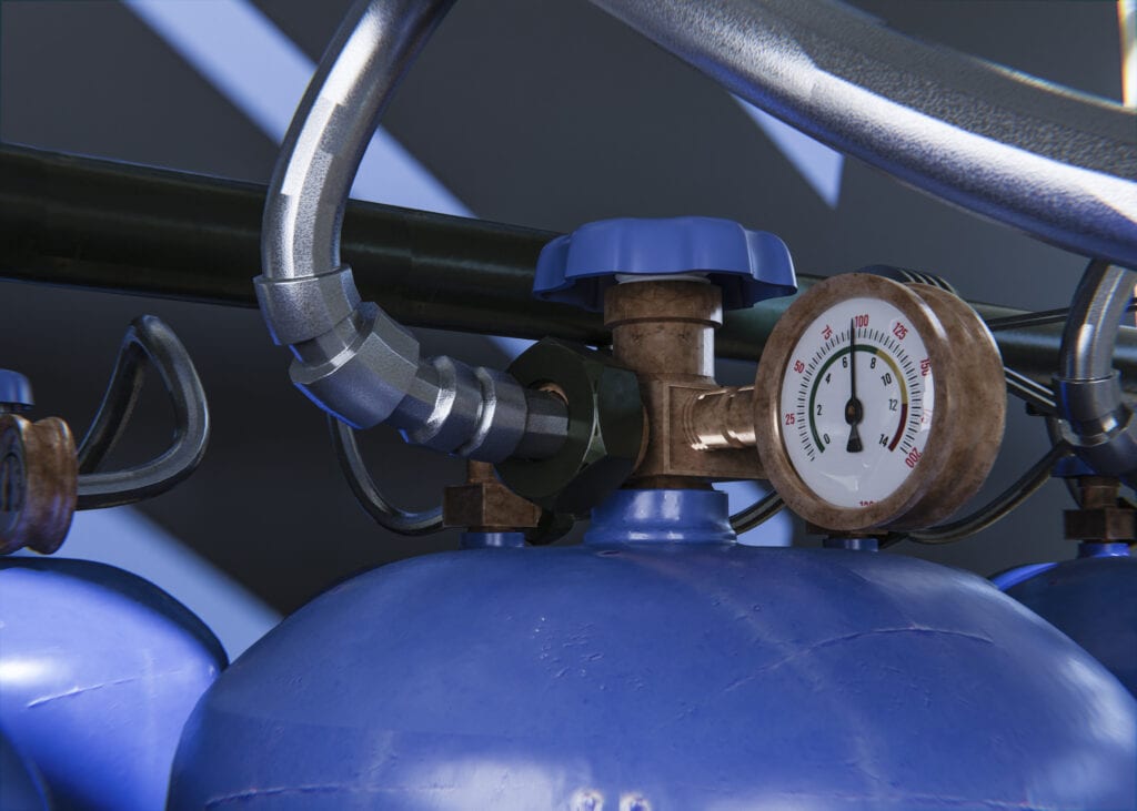 Cómo se usa el regulador de gas  cómo se usa el regulador de gas - 3d rendering of gas cylinder 1024x731 - Cómo se usa el regulador de gas