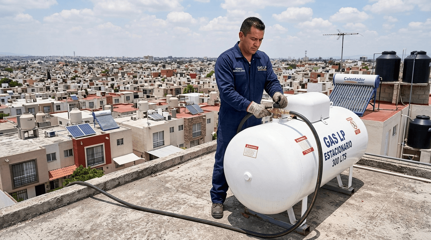 Recarga de gas LP para tanque estacionario en San Luis Potosí